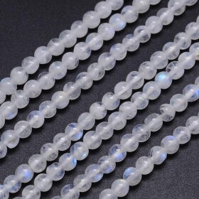 Přírodní měsíční kámen - třída AA - ∅ 4 - 4,5 mm - 1 ks