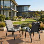 Polstrovaná podložka, látka, šedá, AZP-S1028 GREY