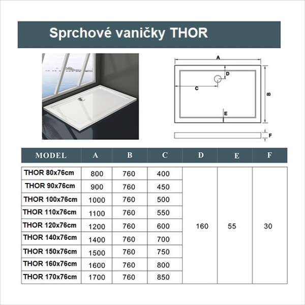 H K - Obdélníkový sprchový kout MELODY B5 90x76 s jednokřídlými dveřmi s pevnou stěnou včetně sprchové vaničky z litého mramoru SE-MELODYB59076/THOR-90x76