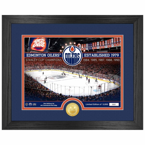 Obraz Edmonton Oilers NHL 5-Time Stanley Cup Champions Bronze Coin