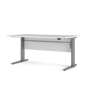 Kancelářský stůl Prima bílý/stříbrné nohy