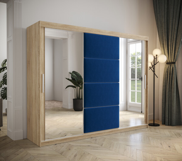 Šatní skříň Abi Tapi Barva korpusu: Dub Sonoma, Rozměry: 250 cm, Dveře: Manila 26