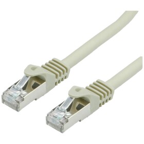 Value 21.99.0853 RJ45 síťové kabely, propojovací kabely CAT 6a (surový kabel CAT 7) S/FTP 3.00 m šedá dvoužilový stíněný 1 ks