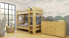 HP-Nábytek Patrová postel Elin - SMRK ROZMĚR: 90 x 200 cm
