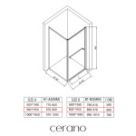 CERANO - Sprchový kout Versaro L/P - 6 mm - černá matná, transparentní sklo - 90x90 - zasouvací CER-8050BD80286