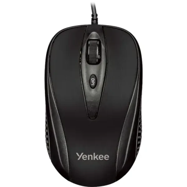 Yenkee Quito černá / Optická myš / 2400 DPI / 4 tlačítka / USB / 1.45m (45012280)
