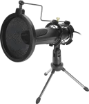 AUDIS Streaming Microphone černá / stolní mikrofon / 50-16000Hz / pop filter / USB-A / 1.5m (SL-800012-BK)