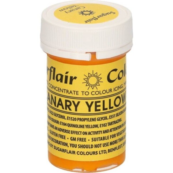 Gelová barva canary yellow 25g - Sugarflair