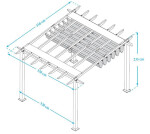 Paragon Outdoor Florida hliníková pergola 350x350x235 cm bílá