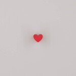 Eulenschnitt Guma na gumování Heart, červená barva, plast