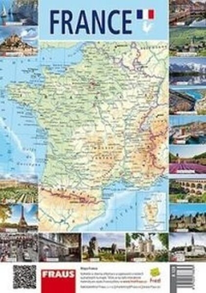 France - Nástěnná mapa