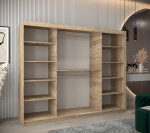 Šatní skříň Abi V2 Barva korpusu: Dub Sonoma, Rozměry: 200 cm, Dveře: Dub sonoma