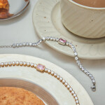 ELENYS Bella Pink – pozlacený náramek 18K žluté zlato Délka náramku: 17+3 cm / max. 20 cm