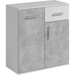 Komoda Jacob I 75cm Bílá / Beton