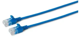 MicroConnect CAT6a U/UTP SLIM 5m modrá / LSZH (V-UTP6A05B-SLIM)