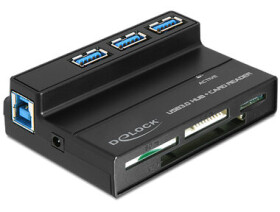 Delock Čtečka karet All in 1 + 3 Portový USB 3.0 Hub černá (91721)