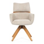 Jídelní židle, béžová, látka, DCH-D1348 CRM2