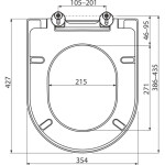 Alcadrain WC sedátko SOFTCLOSE, Duroplast A674S A674S