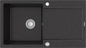 MEXEN Leo granitový dřez odkapávačem 900x500 mm, černá spotty 6501901010-76