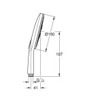 GROHE - Vitalio SmartActive Sprchová hlavice, 3 proudy, matná černá 265972430