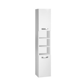 MEREO - Leny, koupelnová skříňka vysoká 170 cm, bílá, levá CN814
