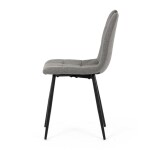 Jídelní židle, šedá, látka, DCL-V2017 GREY2