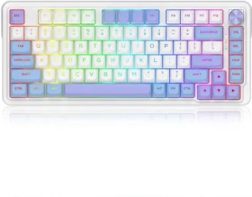 Redragon Ucal Max bílá / Bezdrátová herní klávesnice / mechanická / Manbo Linear switche (K673WBP-RGB-MAX)