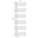 SAPHO - NYMPHA otopné těleso 500x1520, černá mat LLN152B