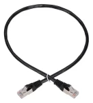 Extralink černá / Patch kabel / Cat5e FTP / RJ-45 / 0,5 m