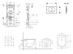 GEBERIT - Duofix Set předstěnové instalace, klozetu Oudee a sedátka softclose, tlačítko Delta, bílá SANI11CA31124