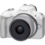 Canon EOS R50 bílá + RF-S 18-45mm F4.5-6.3 IS STM / Digitální fotoaparát / 24,2 Mpx / 4K / Wi-Fi / Bluetooth (5812C013)