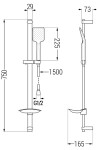 MEXEN/S - DB62 posuvný sprchový set, chrom 785624584-00