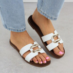 Dámské žabky s ornamentem bílé Sergio Leone SK077H 36