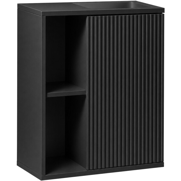 CERANO Umyvadlová skříňka pro WC Sofia - černá matná - 49,5x62x25 cm