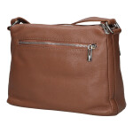 Stylová dámská kožená crossbody Robertina, hnědá