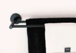 SANELA - Nerezové doplňky Dvojitý držák ručníků, délka 60 cm, matná černá SLZD 11N
