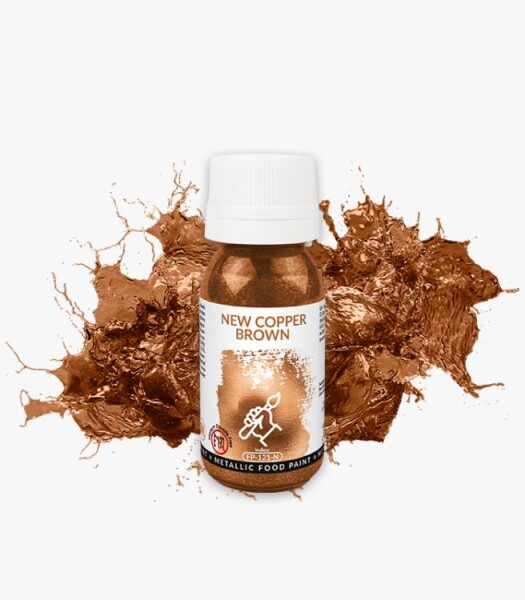 Tekutá metalická barva Food Colours New Copper Brown (18 ml)