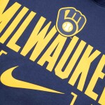 Nike Pánská mikina Milwaukee Brewers MLB Club Slack Hoodie Velikost: M