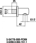 Laufen - Sprchové příslušenství Sprchové kolínko, chrom HF504776100000