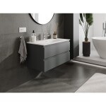 MEXEN/S - Orio koupelnová skříňka 90 cm s umyvadlem Vela, 2 zásuvky, grafit mat/bílá mat 91A10-09047-2-BFF66-W23M01