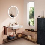 HANSGROHE - Xarita Lite S Zrcadlo s LED osvětlením, průměr 70 cm, matná bílá 54966700