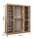Šatní skříň Abi Ultra Rozměry: 120 cm, Barva korpusu + barva dveří: Kašmír + Kašmír