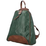 Trendy dámský koženkový kabelko-batůžek Lykos, zelený