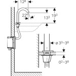 GEBERIT - Piave Elektronická termostatická umyvadlová baterie, síťové napájení, chrom 116.187.21.1