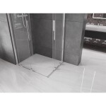 MEXEN/S - Velar Duo čtvercový sprchový kout 90 x 80, transparent, chrom 871-090-080-02-01