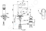 IDEAL STANDARD - Connect Air Umyvadlová baterie Piccolo Slim s výpustí, BlueStart, chorm A7017AA