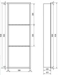 MEXEN - X-Wall-R X-Wall-R modul pro vestavbu do stěny s policí 90x30, zlatá 1950903010S