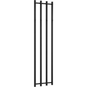 CERANO Koupelnový radiátor Bertini - háčky na ručníky - boční připojení - 380 W - černá matná - 1400x351 mm