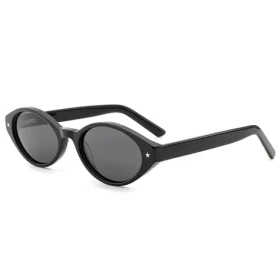 VeyRey Dámské cat-eye acetátové polarizační sluneční brýle Aest černá obruba černá skla (8596545422787)