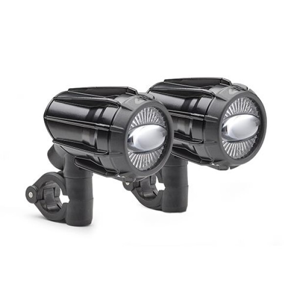 S322 Led přídavné světlomety Givi (2 ks) k montáži na padací rámy, homologované, hliníkové, černé